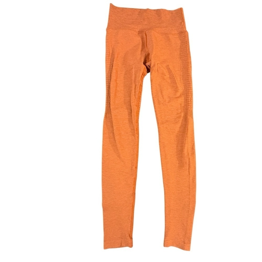 Alphalete Womens Leggings Workout Gym Orange Compression Sz. s